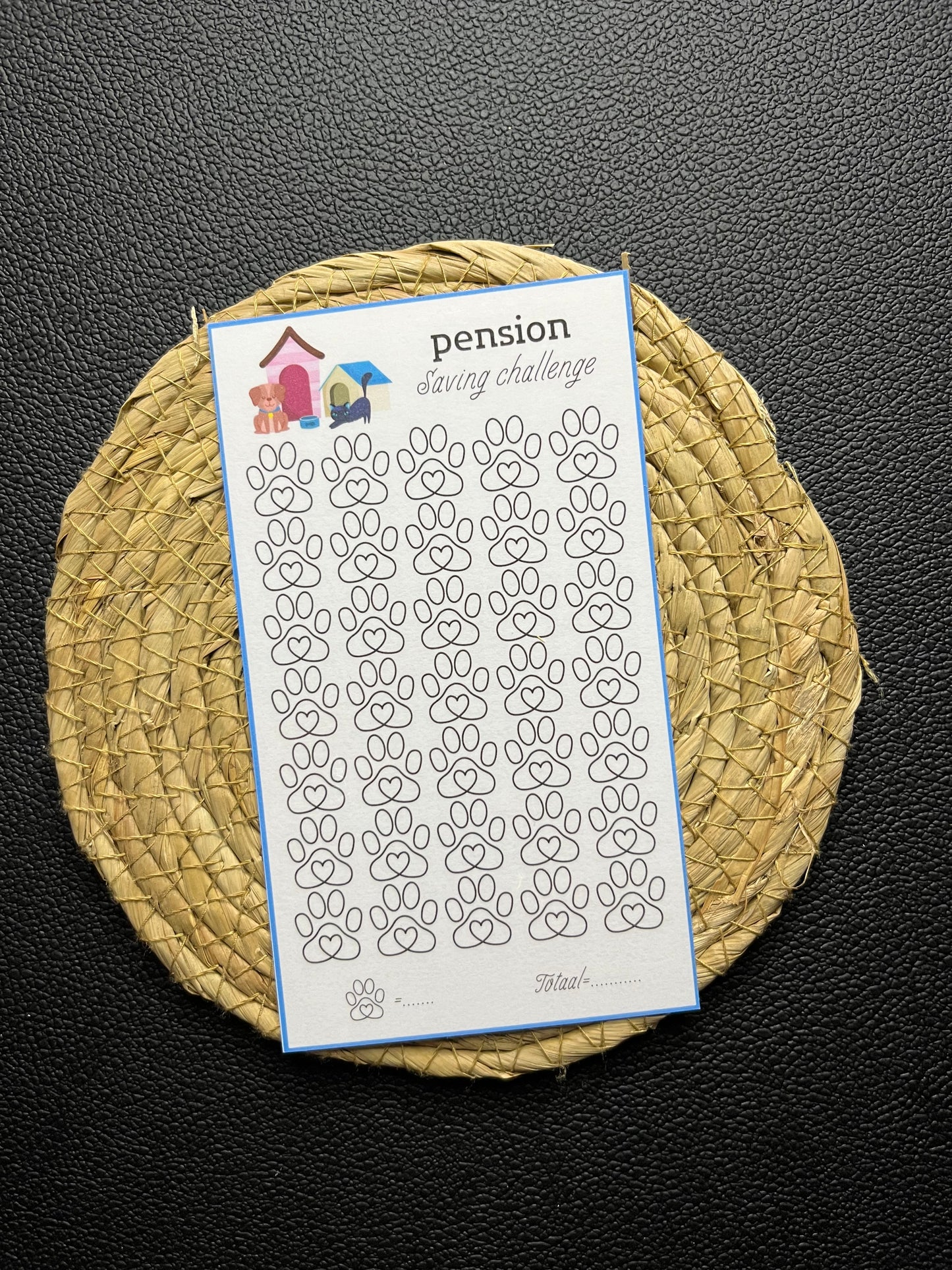 Dieren pension spaar challenge open bedrag