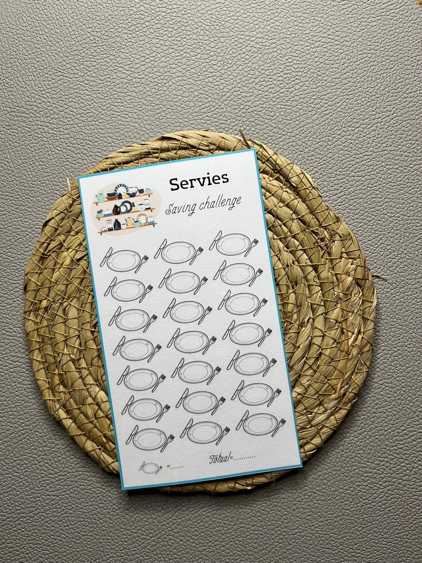 Servies challenge open bedrag