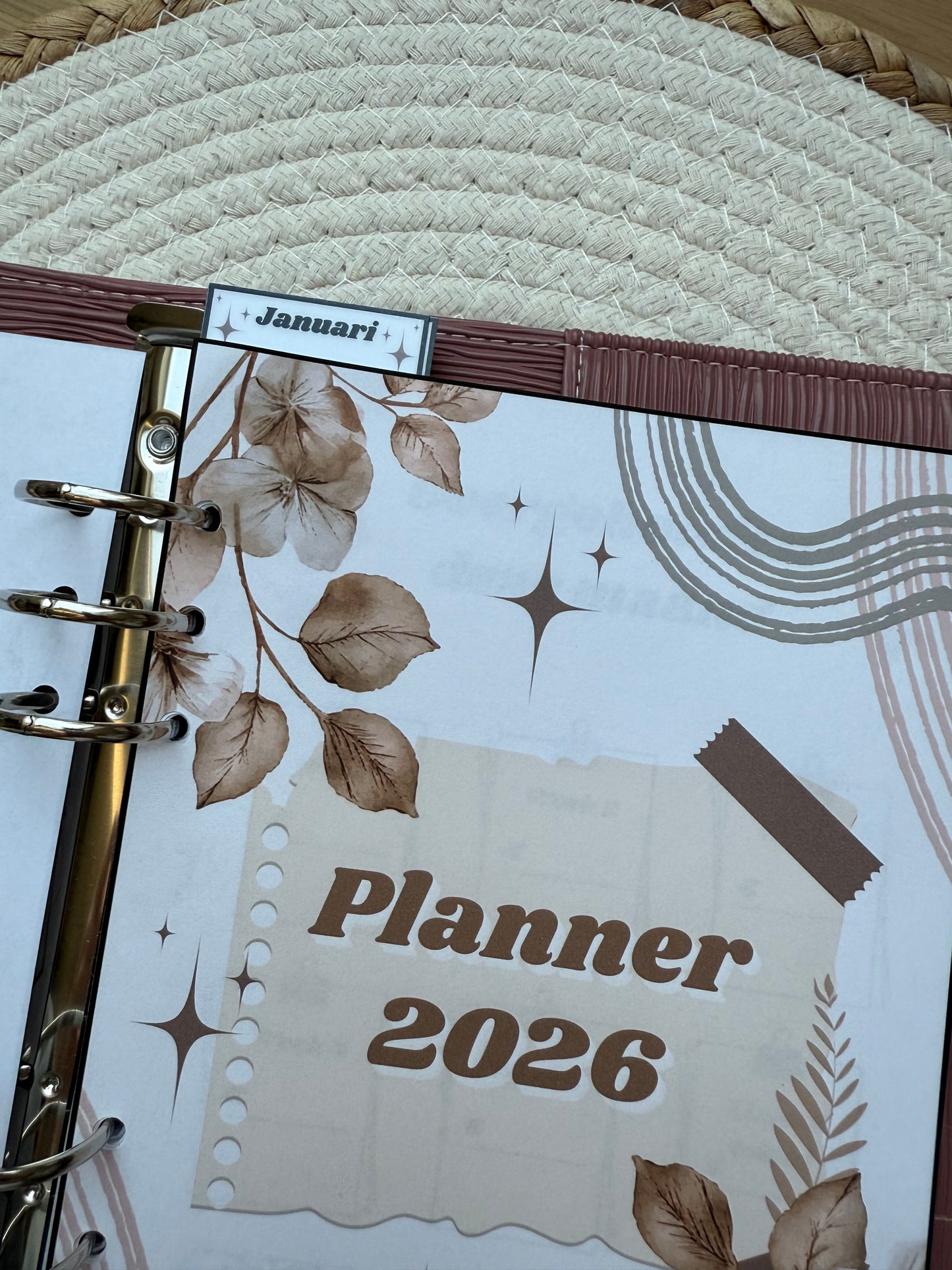 Planner 2026 maand tabbladen A5