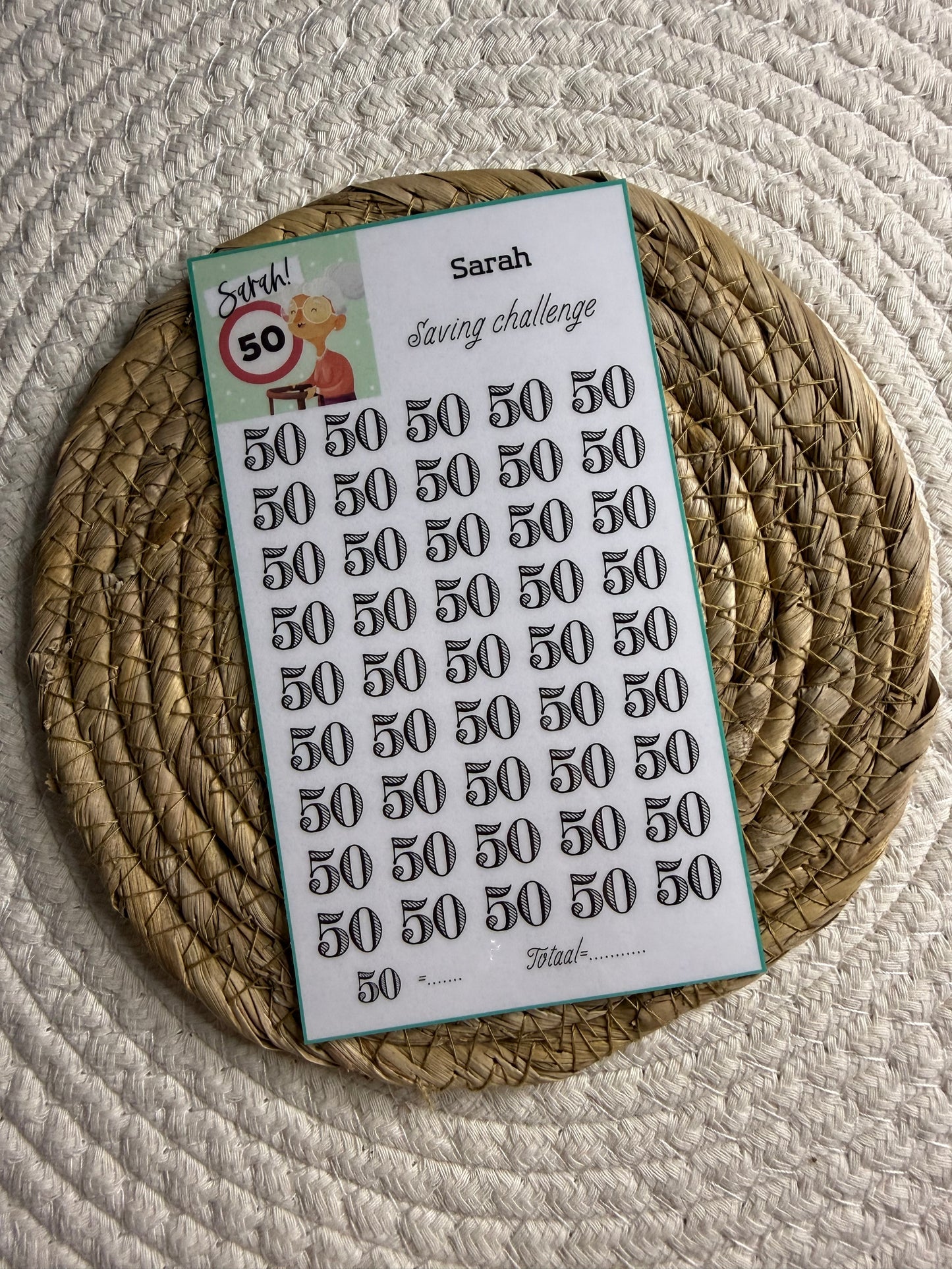 Sarah challenge 50 vrouw