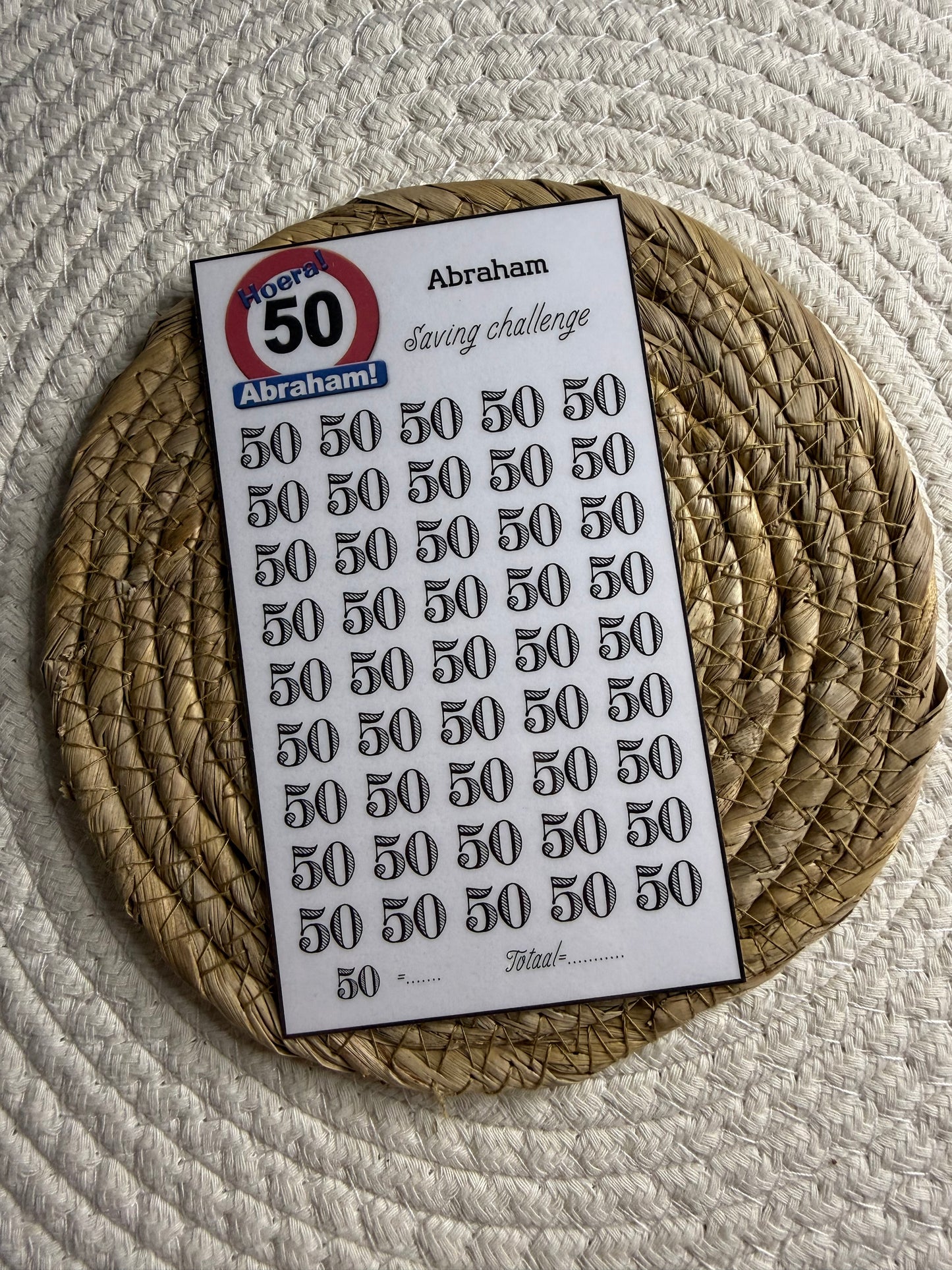 Abraham challenge 50 bord