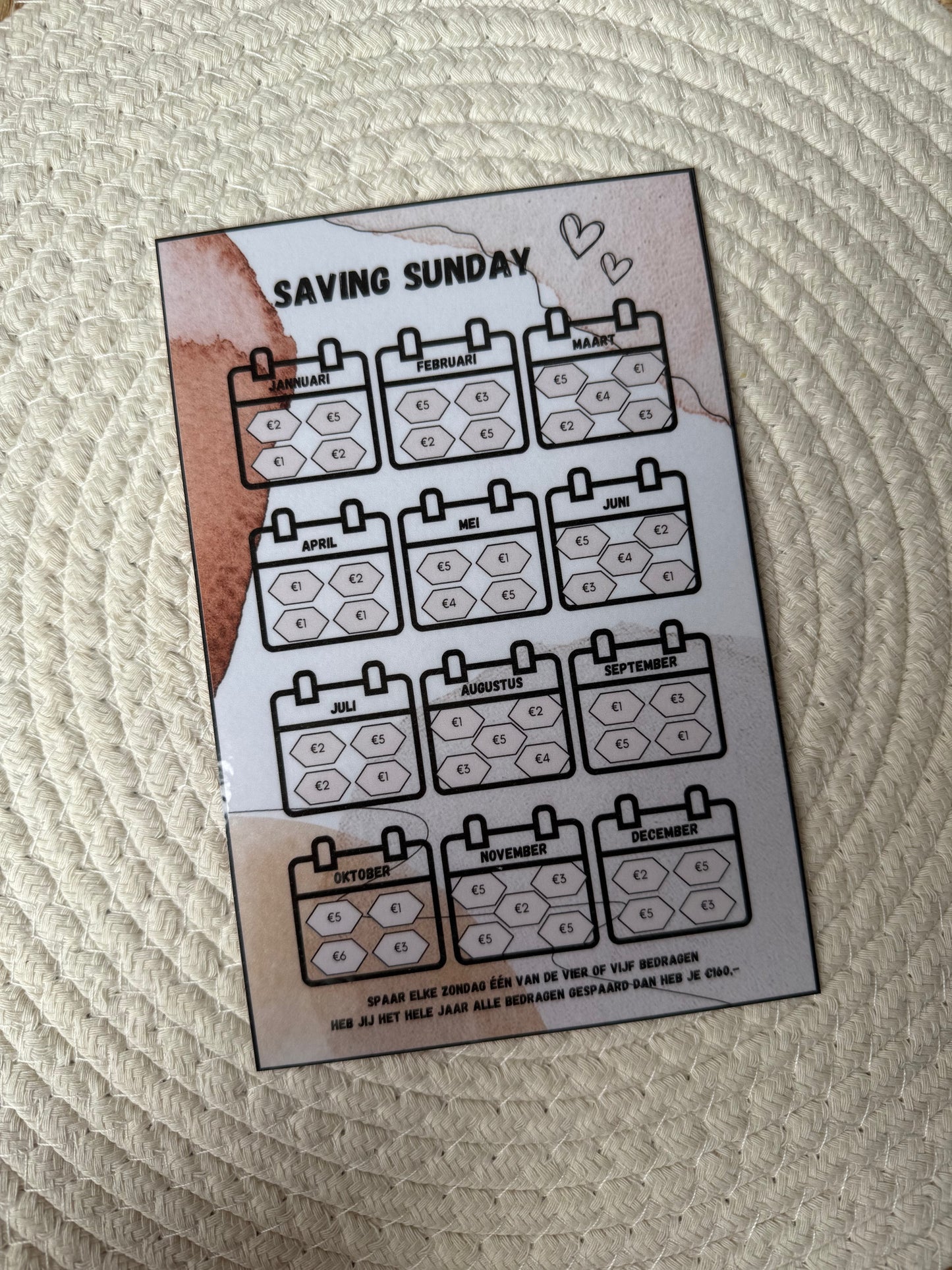 Saving sunday €160 A5