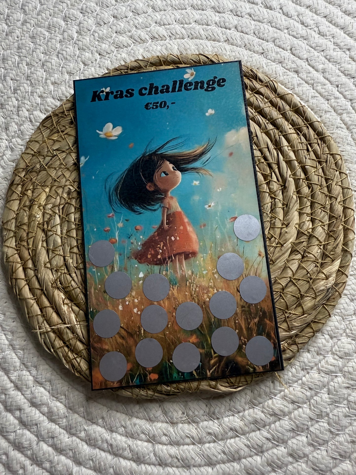 Kras challenge meisje in het veld €50 A6