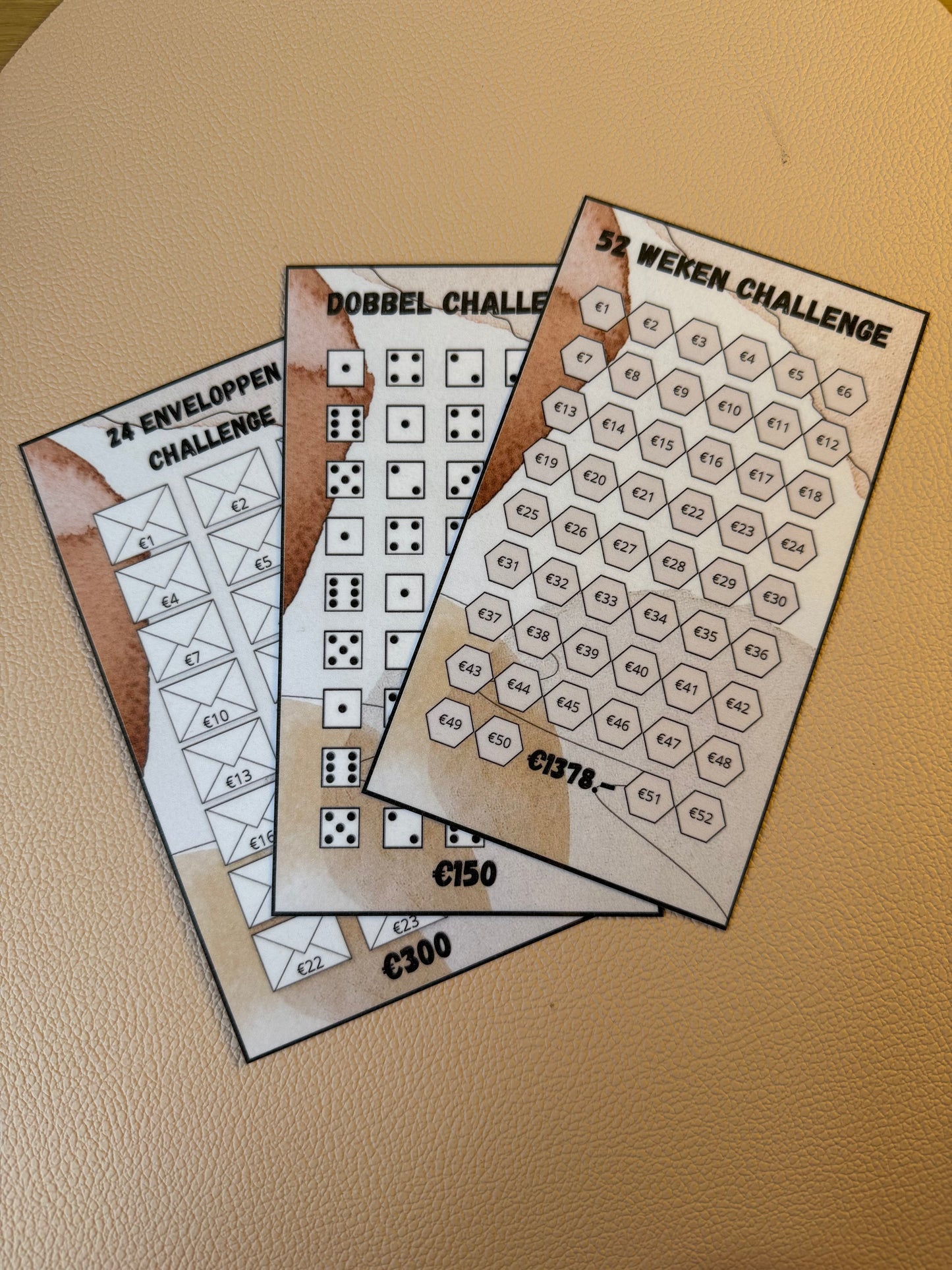 Set bruin/crème nieuw