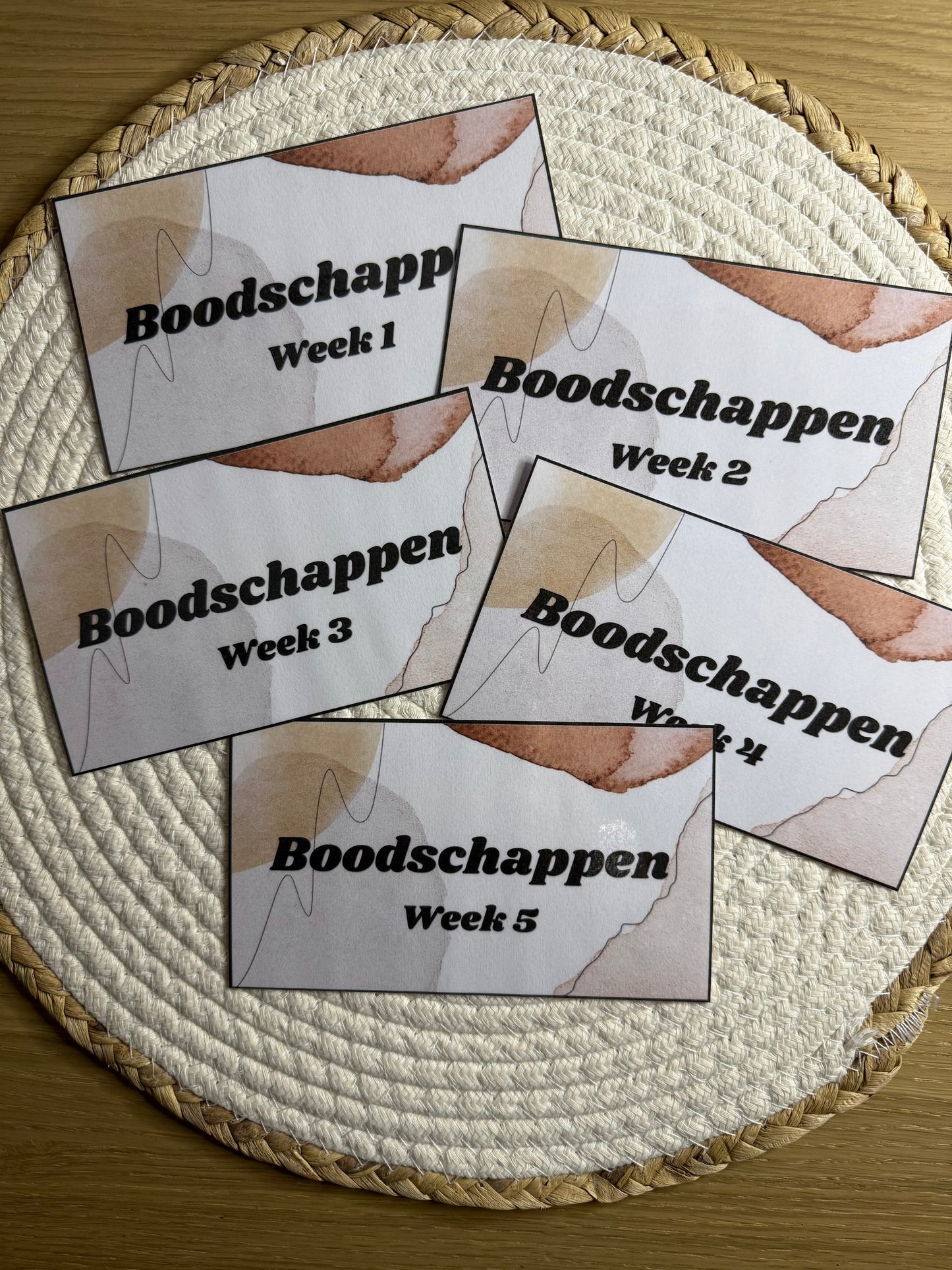 Dashboard kaarten bruin patroon A6