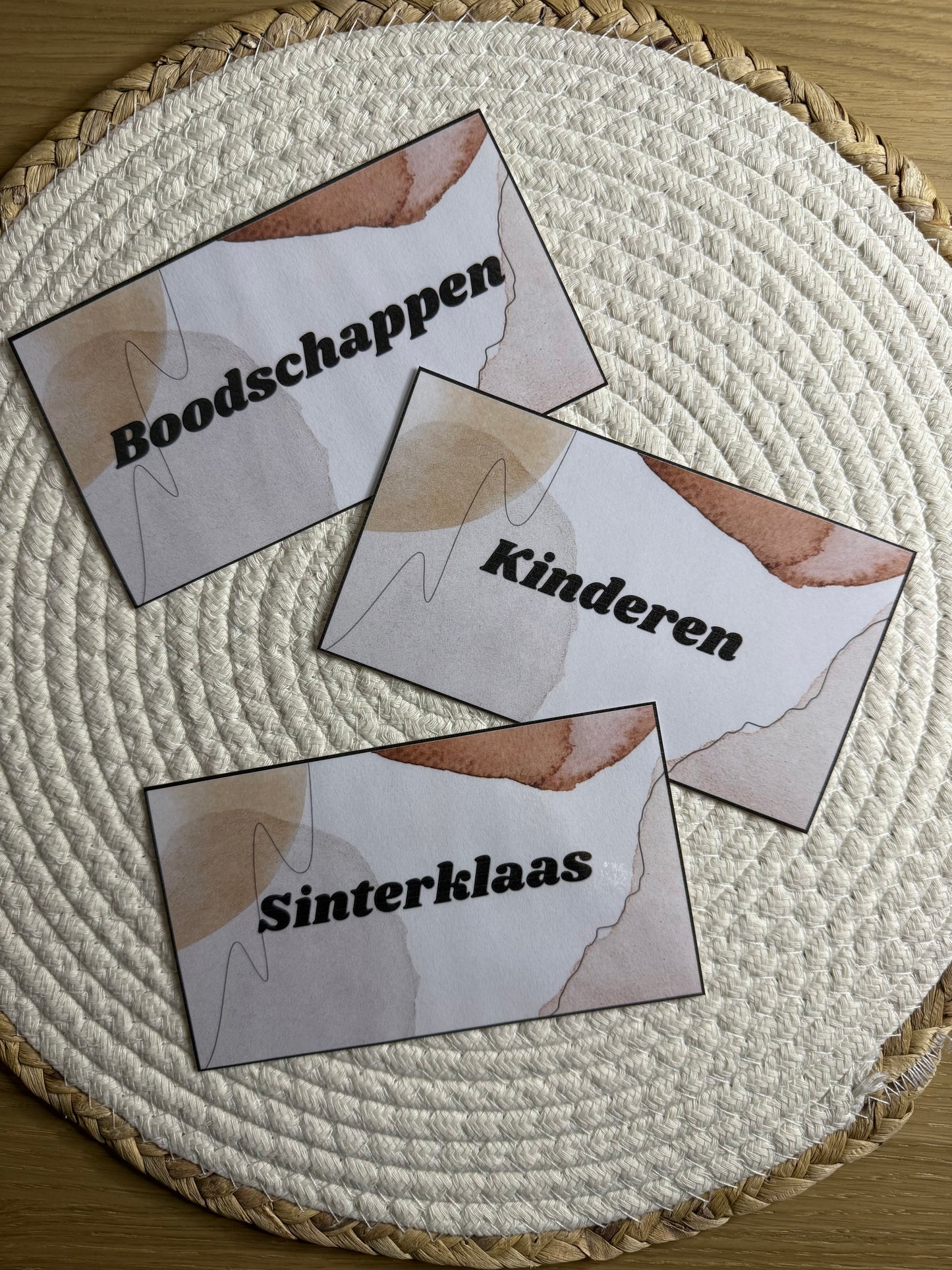 Dashboard kaarten bruin patroon A6