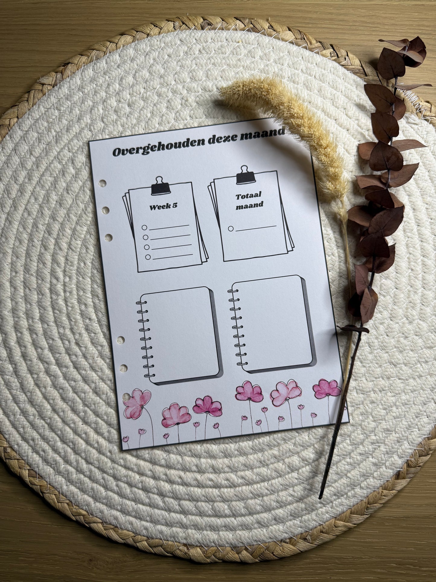 Planner over week 5