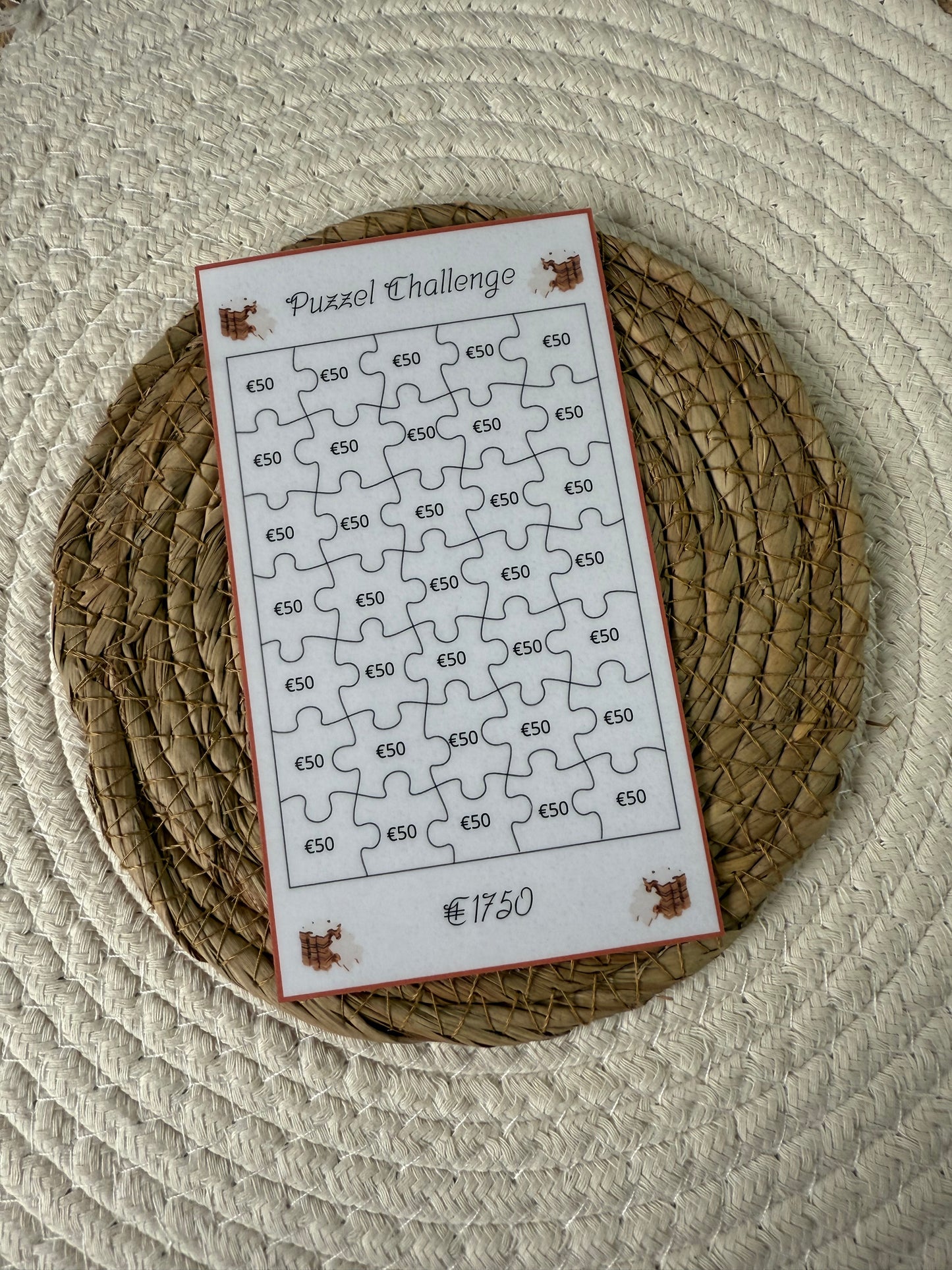 Puzzel challenge set 1, 2, 5, 10, 20, 50