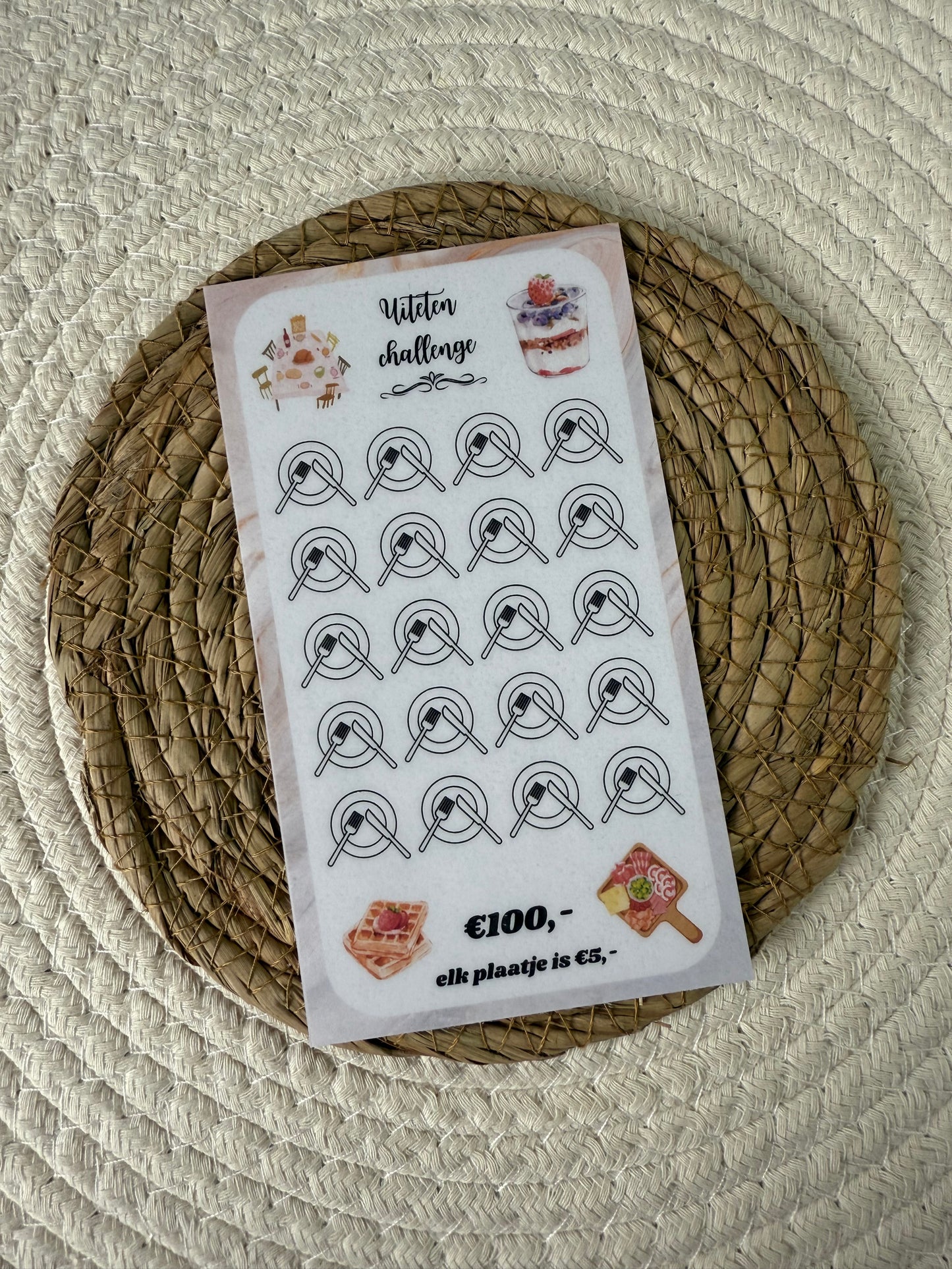 Uit eten challenge marmer €100