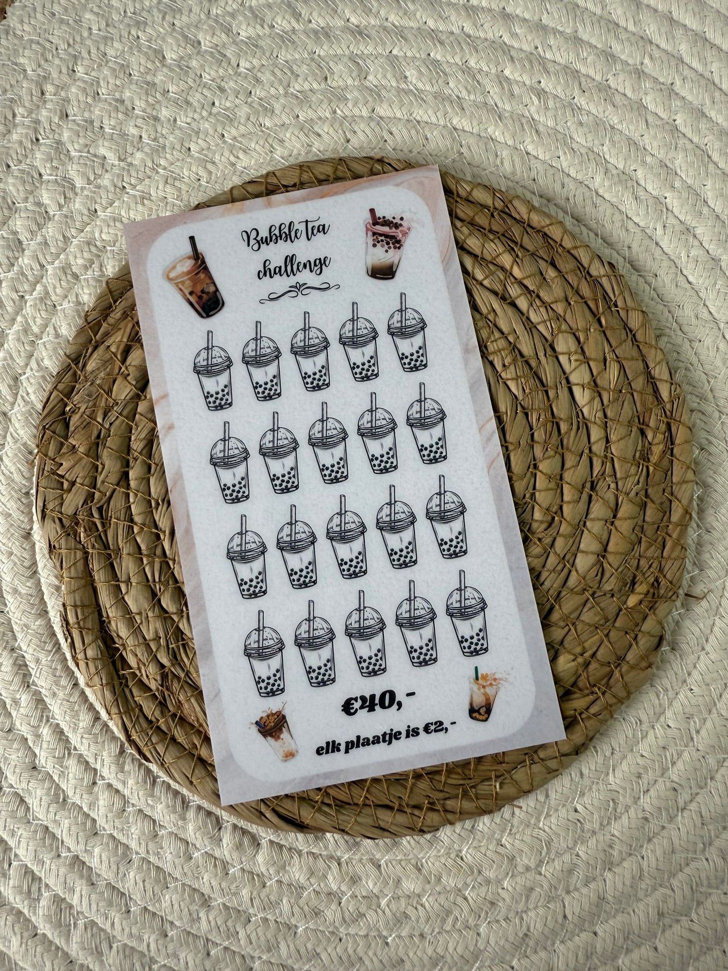 Bubble tea challenge marmer €40