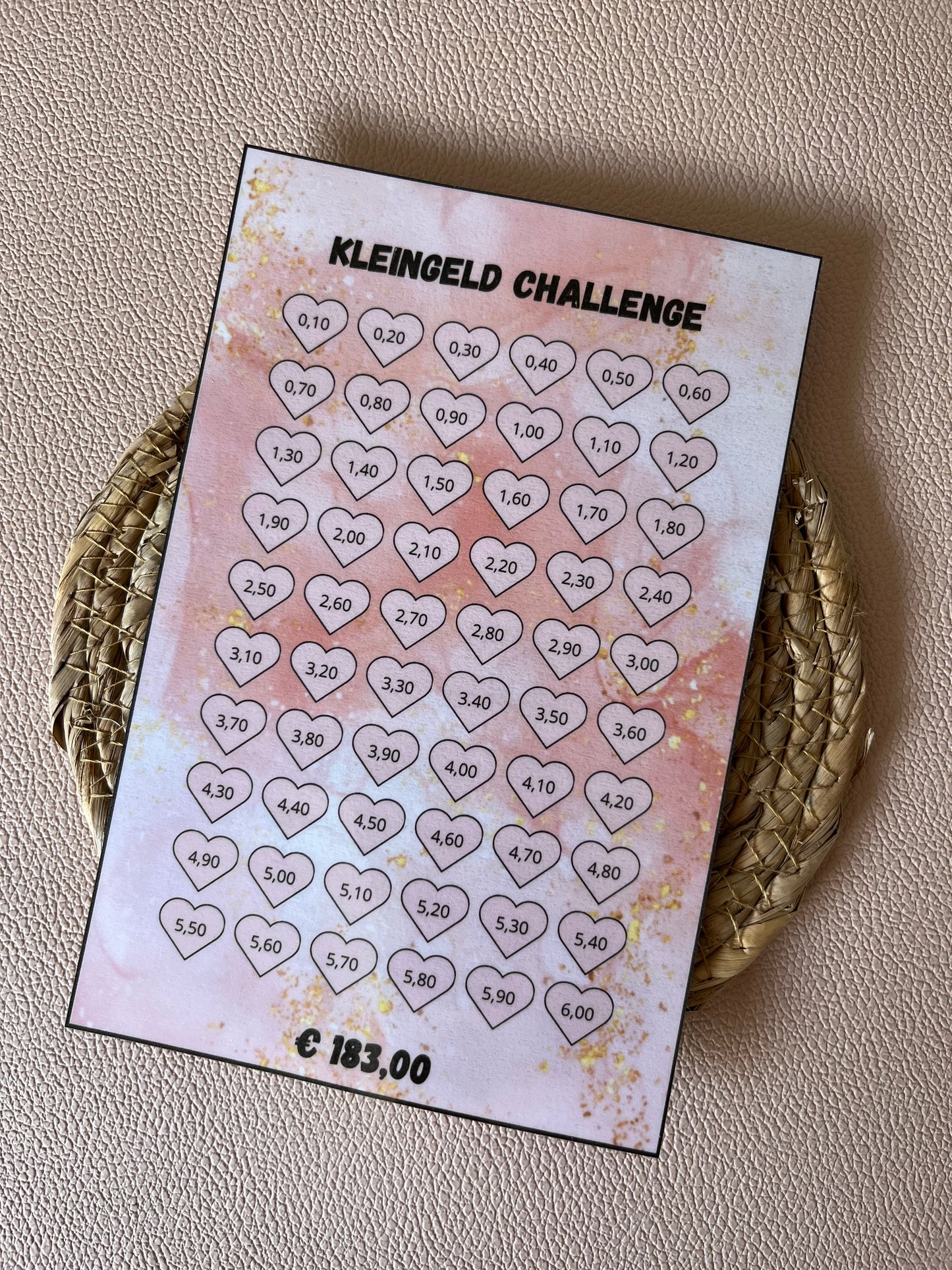 Kleingeld challenge €183,00 A5