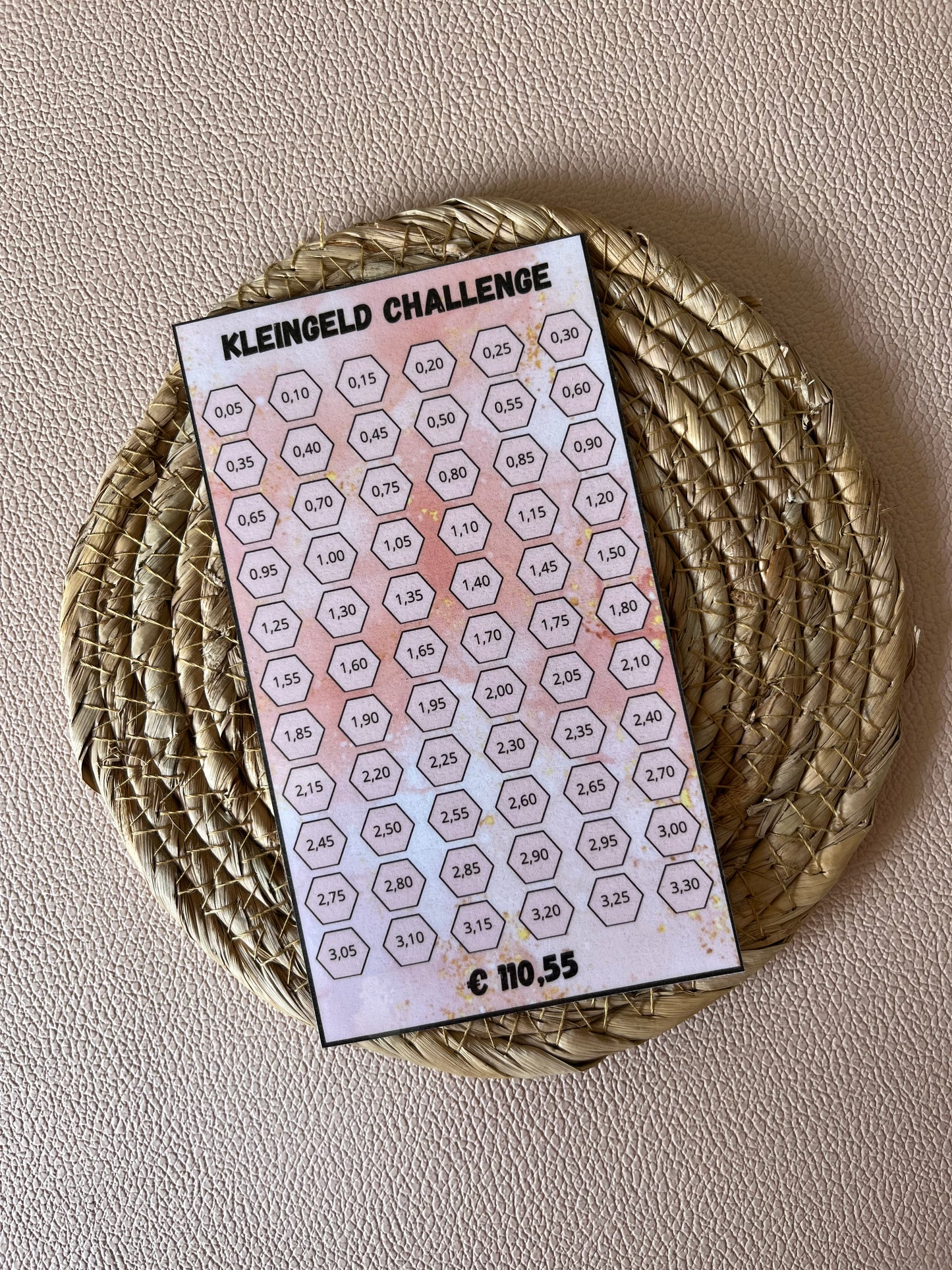 Kleingeld challenge €110.55 A6