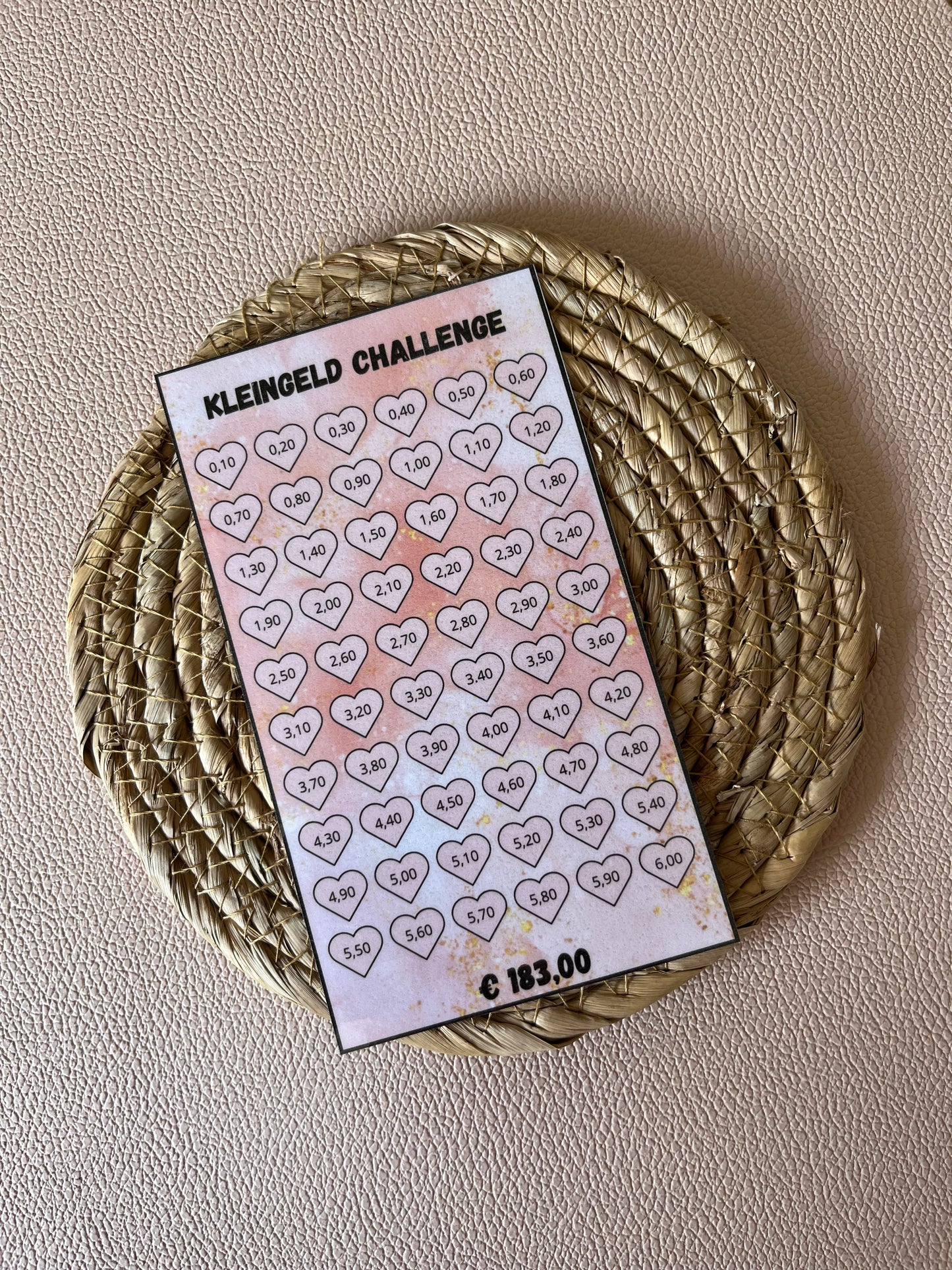 Kleingeld challenge €183,00 A6
