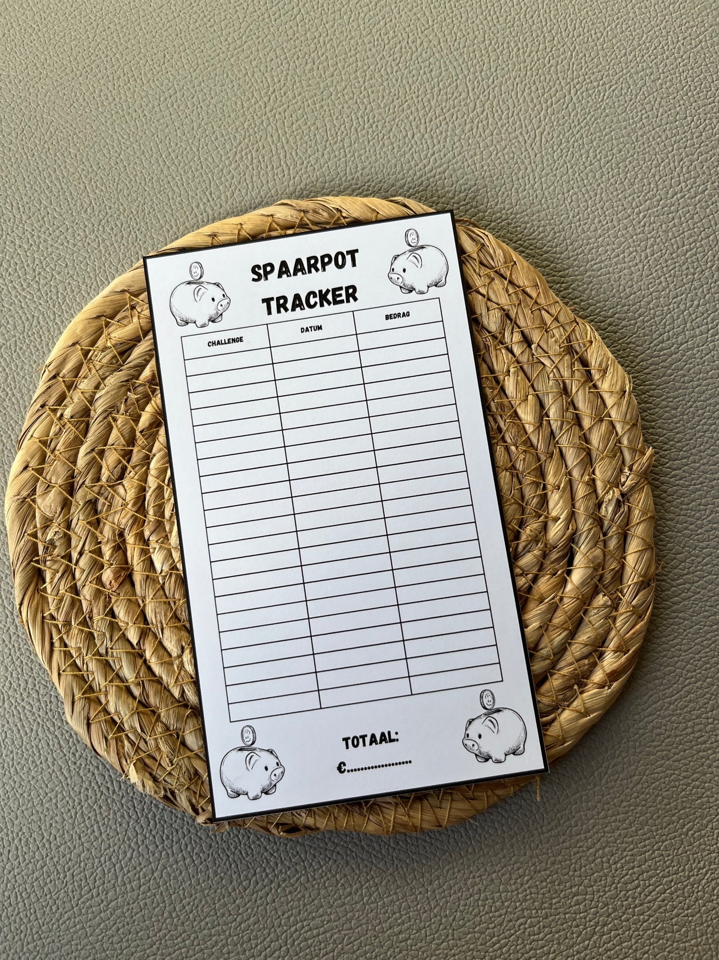 Spaarpot tracker