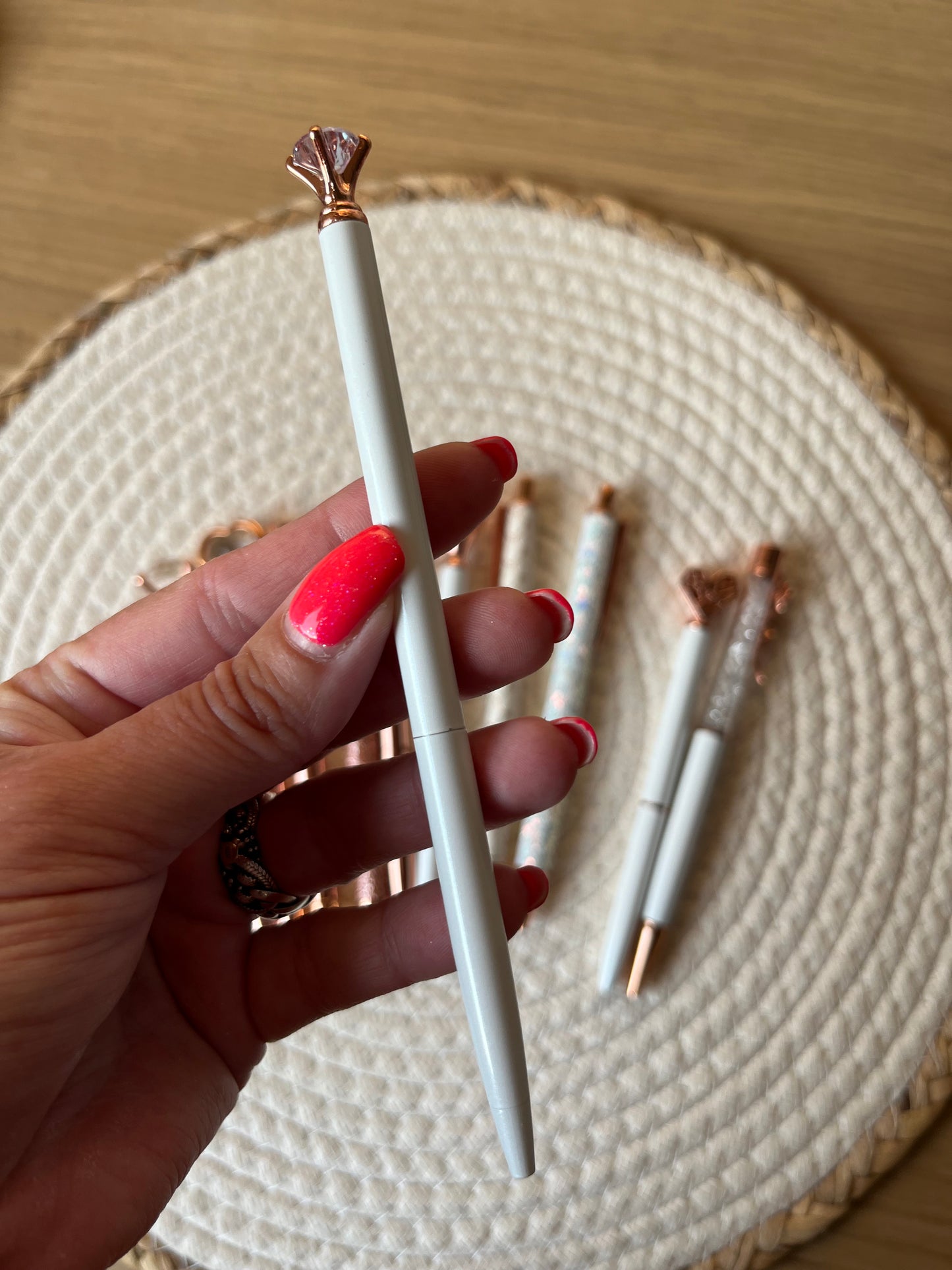 Pen diamant wit