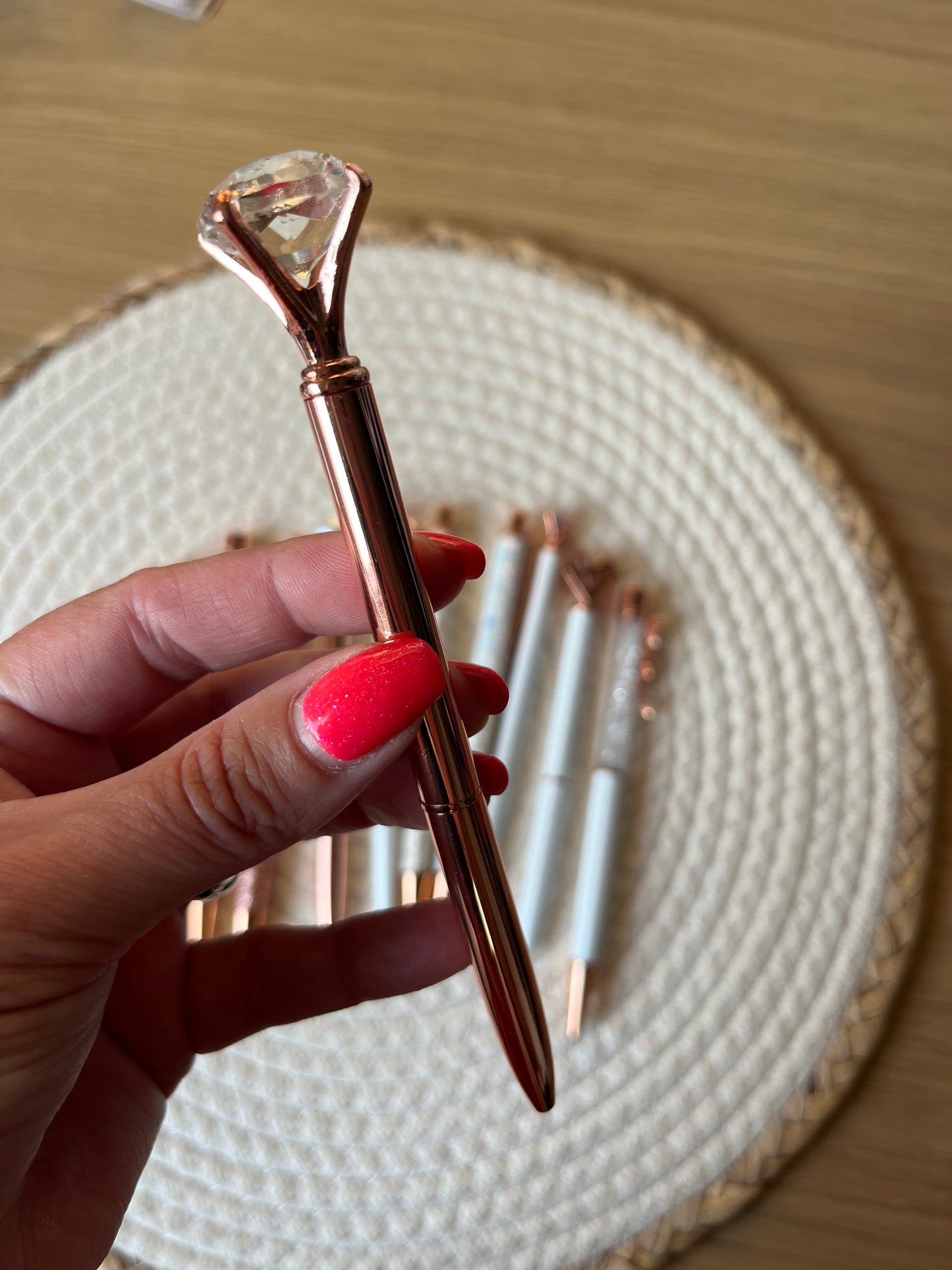 Pen diamant rosé goud