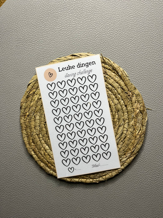 Leuke dingen challenge open bedrag