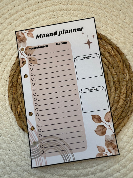 Planner maand planner 3 A6
