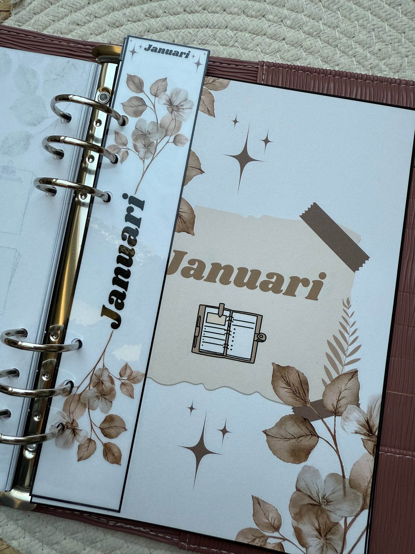 Planner 2026 maand tabbladen A5
