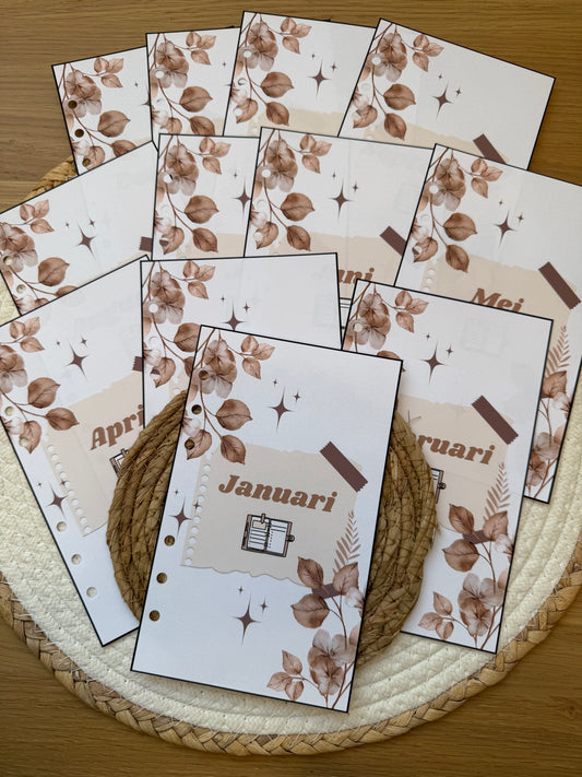 Planner maand voorblad A6