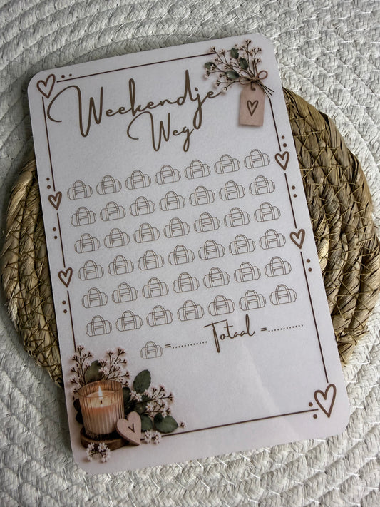 Weekendje weg challenge cozy A5