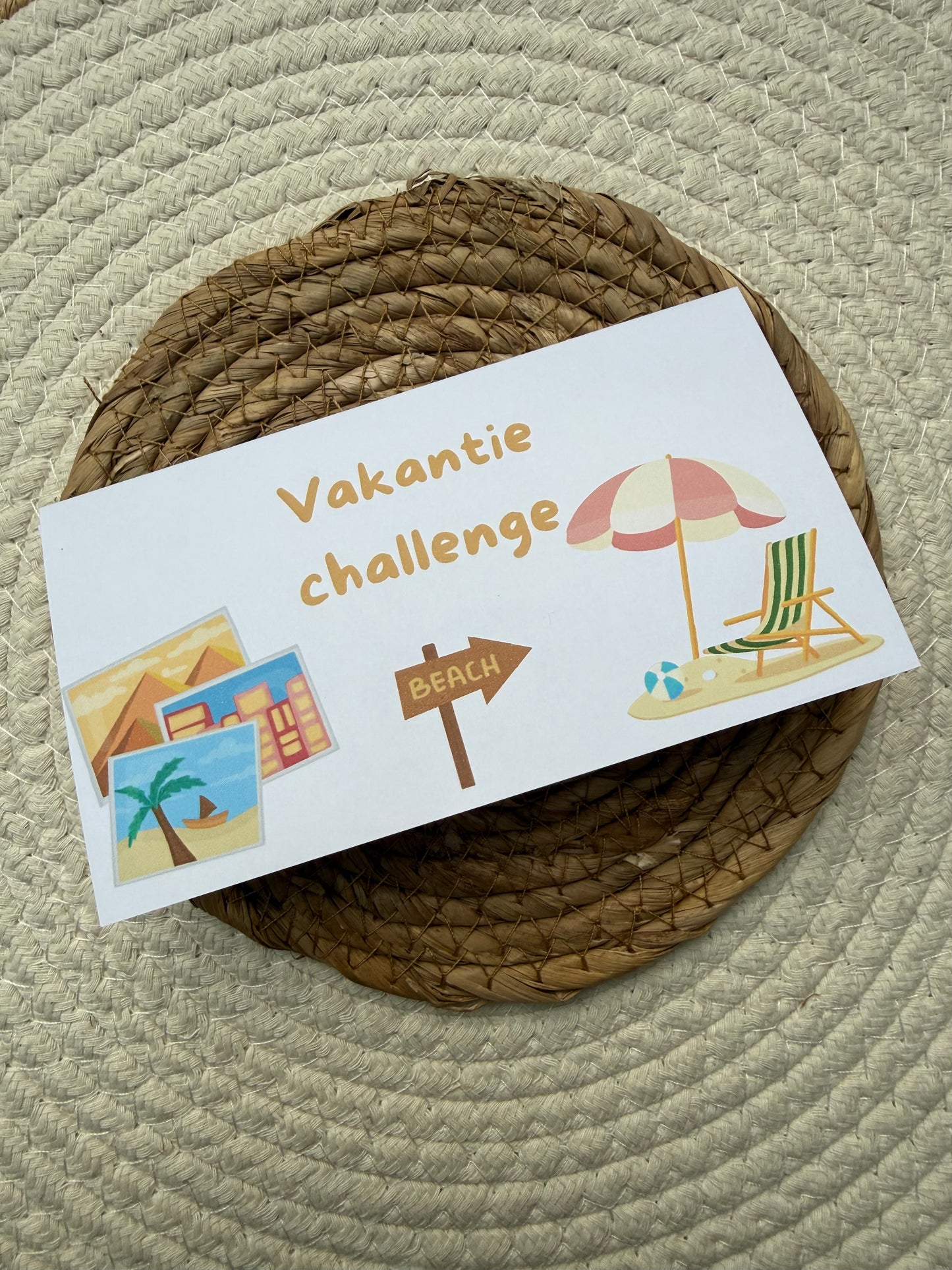 Vouwkaart vakantie