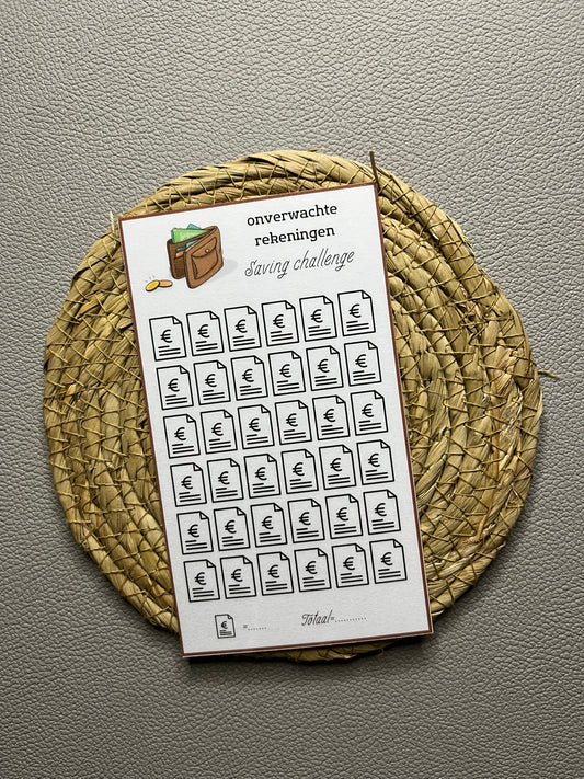 Onverwachte rekeningen challenge open bedrag