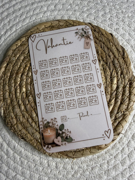 Vakantie challenge cozy A6
