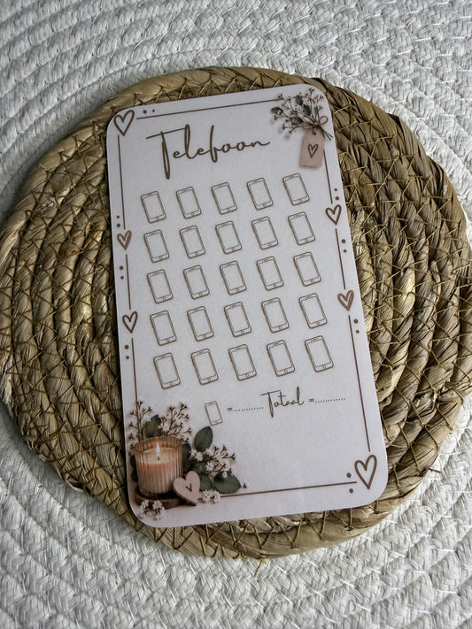 Telefoon challenge cozy A6