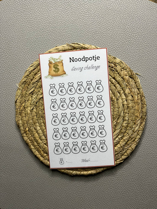 Noodpotje challenge open bedrag