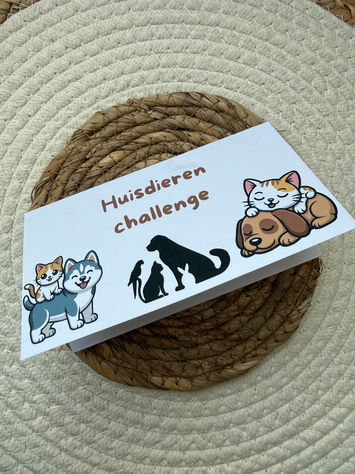 Vouwkaart huisdieren