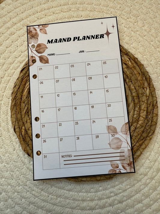 Planner maand planner 1 A6