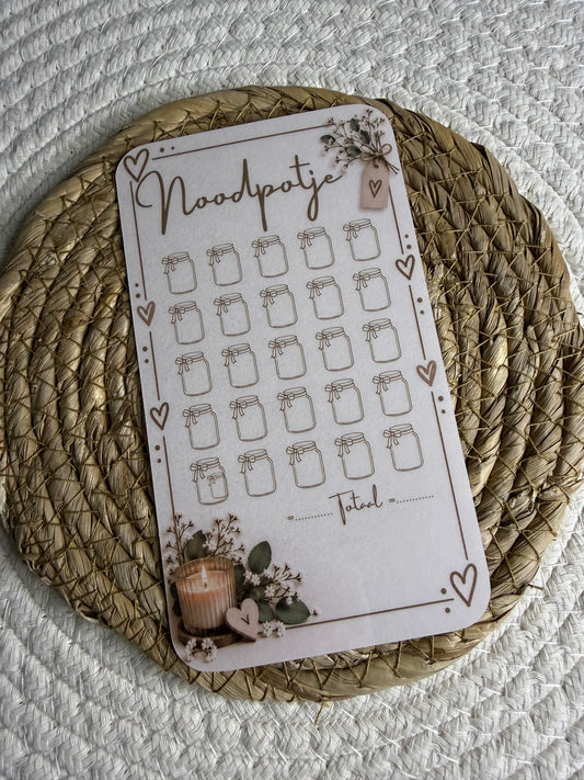 Noodpotje challenge cozy A6