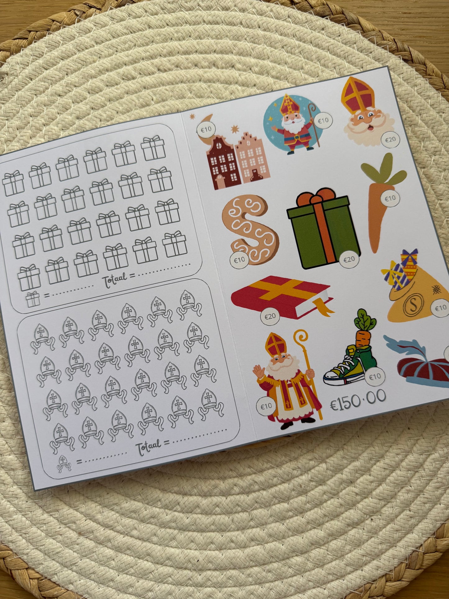 Vouwkaart A5 sinterklaas
