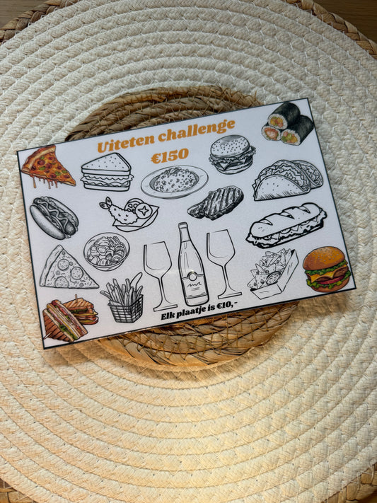 Uiteten challenge A5 formaat