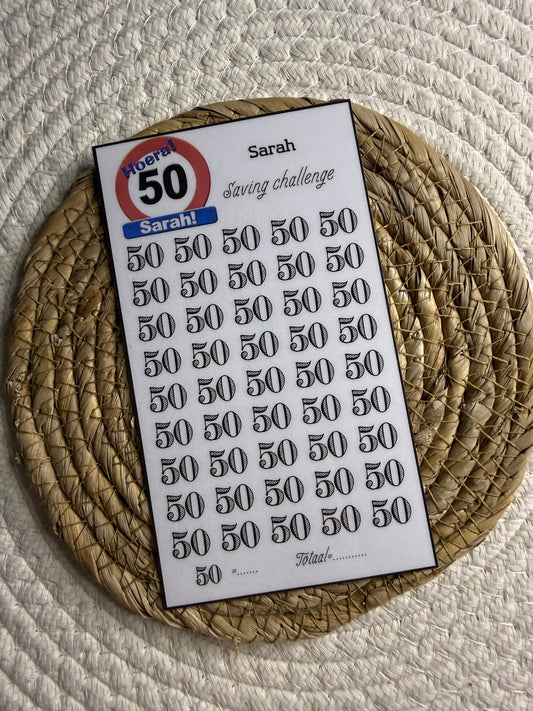 Sarah challenge 50 bord