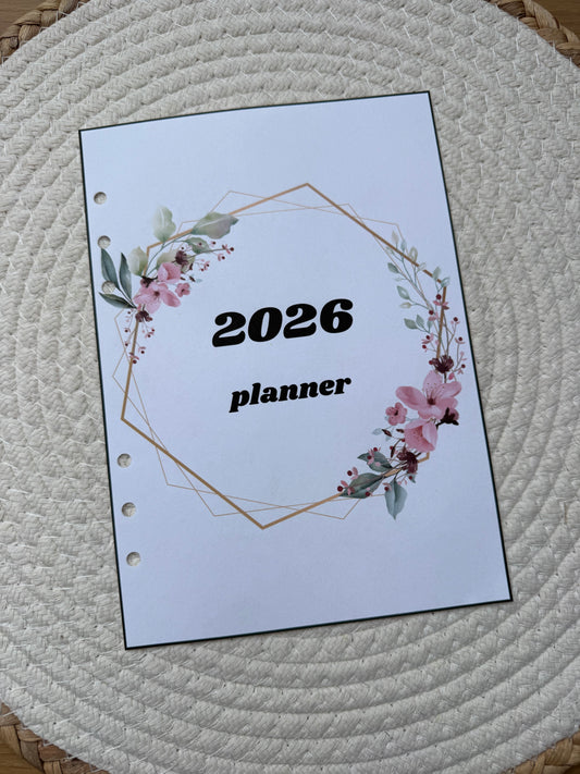 Planner bloem voorblad 2026 A5