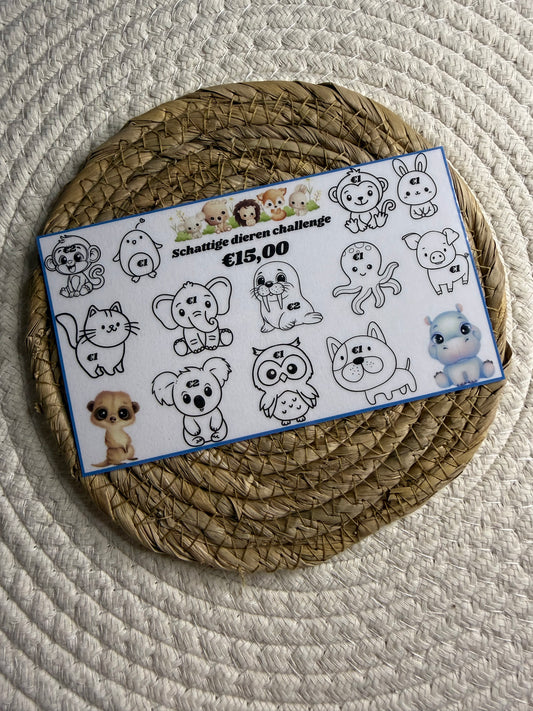 Schattige dieren challenge €15 - €25 of €50