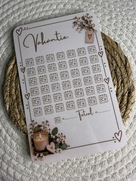 Vakantie challenge cozy A5