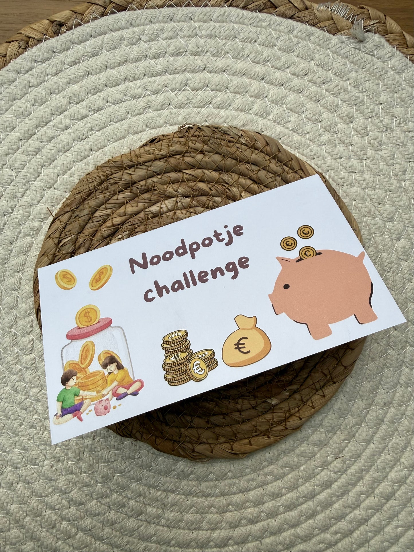 Vouwkaart noodpotje