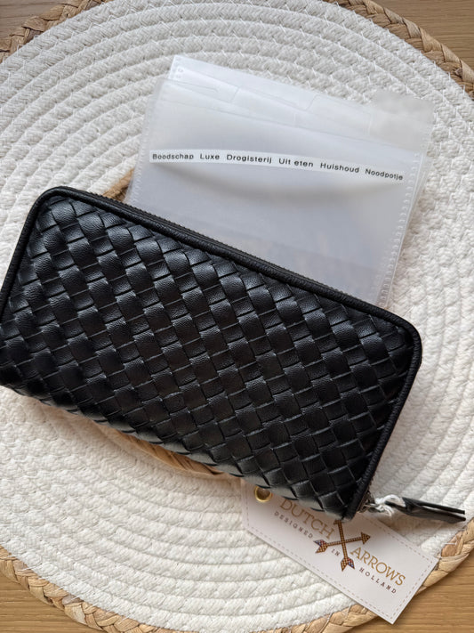 Portemonnee zwart met tabbladen