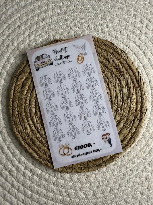 Bruiloft challenge marmer €1000,-