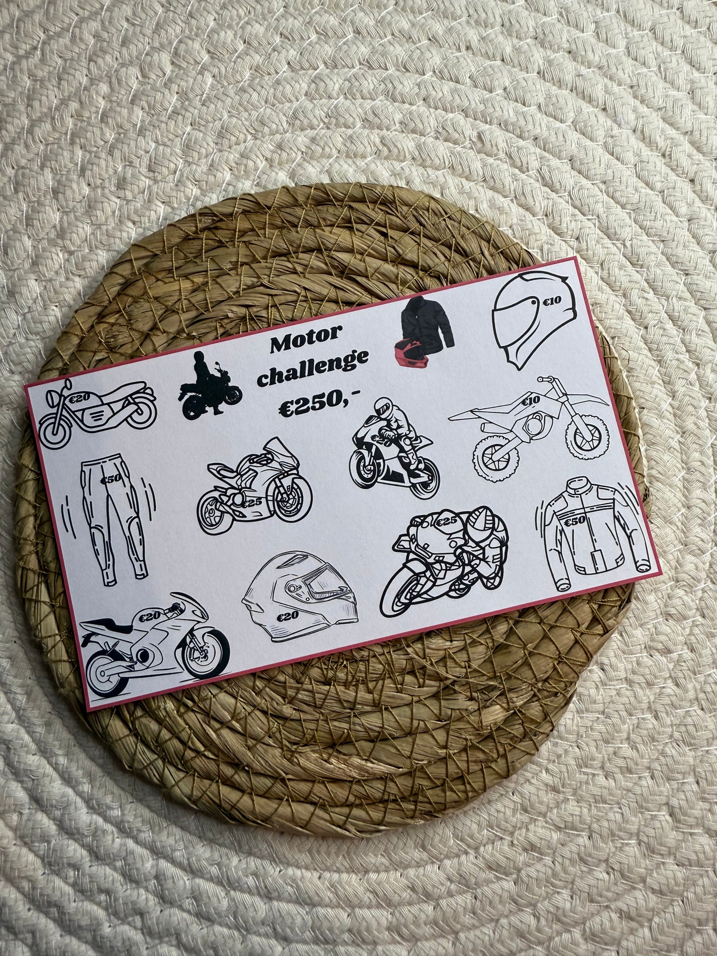 Motor challenge €250,-