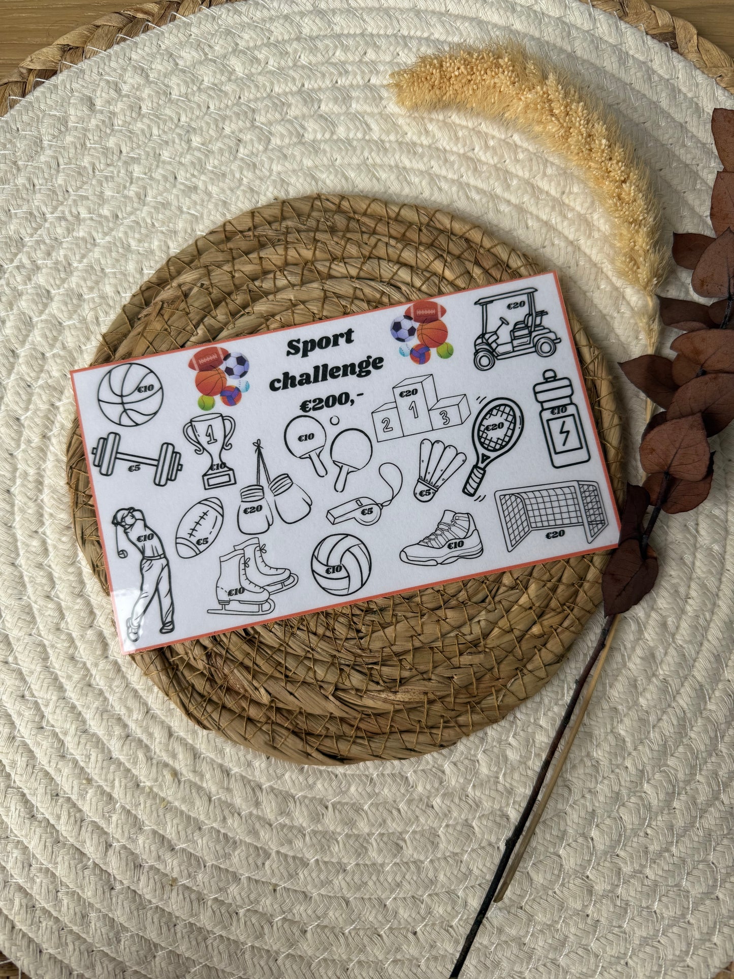 Sport challenge €200,-