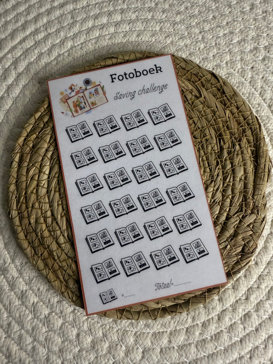Fotoboek challenge open bedrag