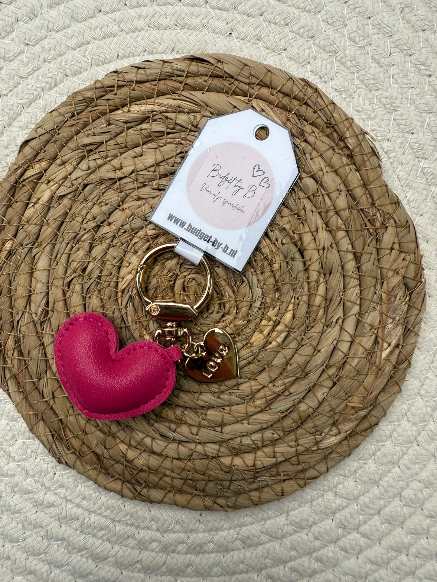 Hanger hart donker roze