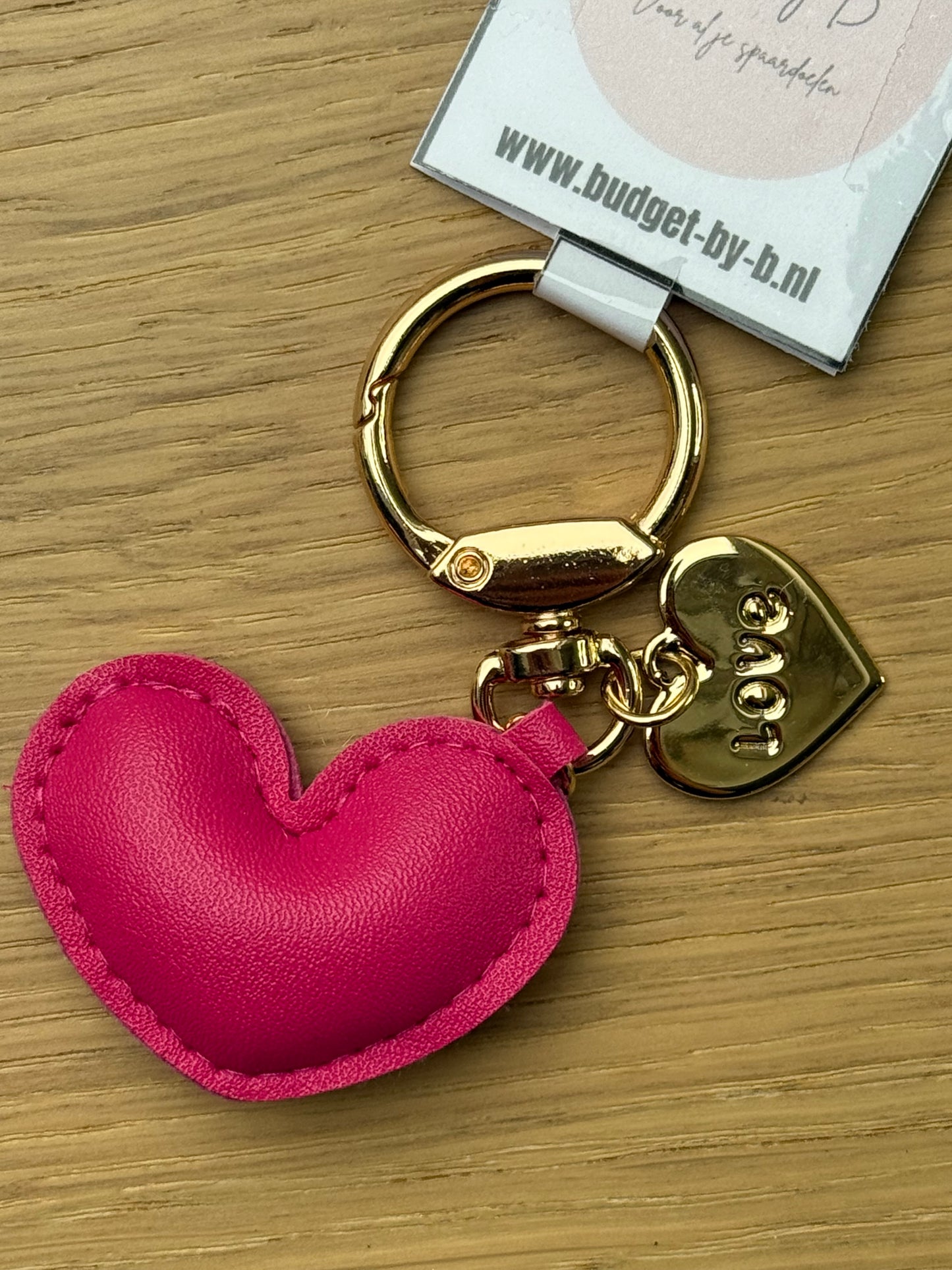 Hanger hart donker roze