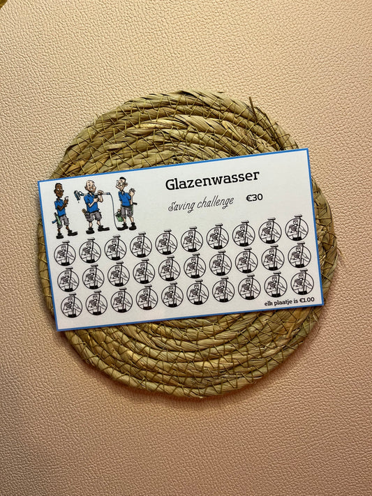 Glazenwasser spaar challenge